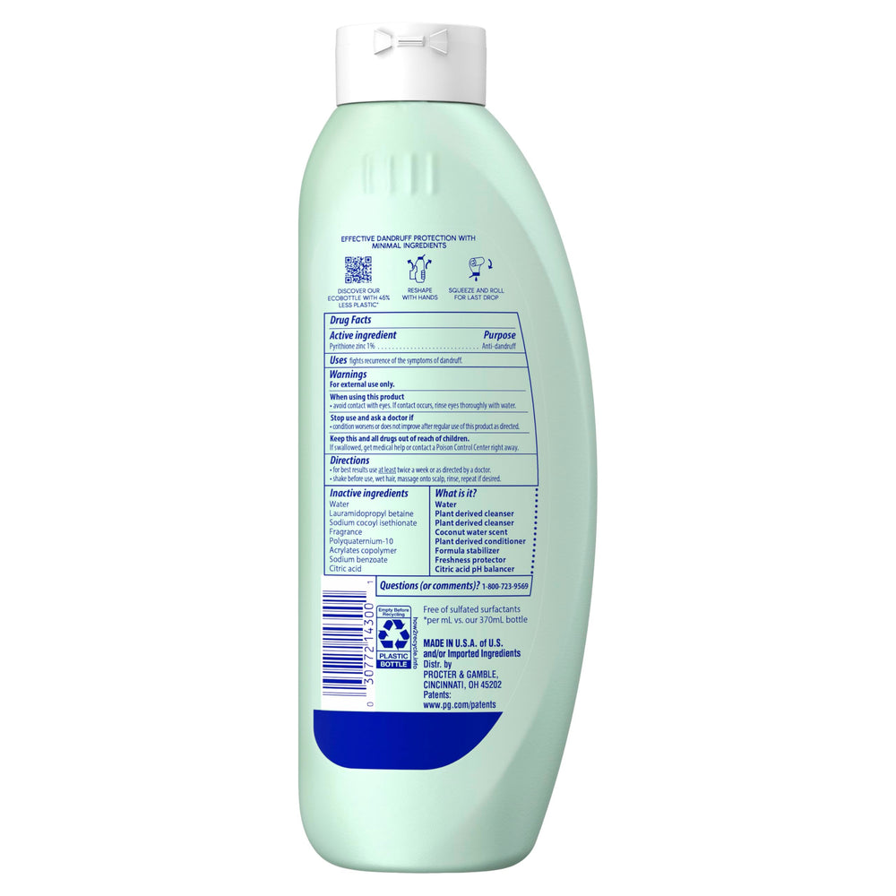 Recyclable packaging of Head & Shoulders BARE Pure Clean 2in1 bottle.