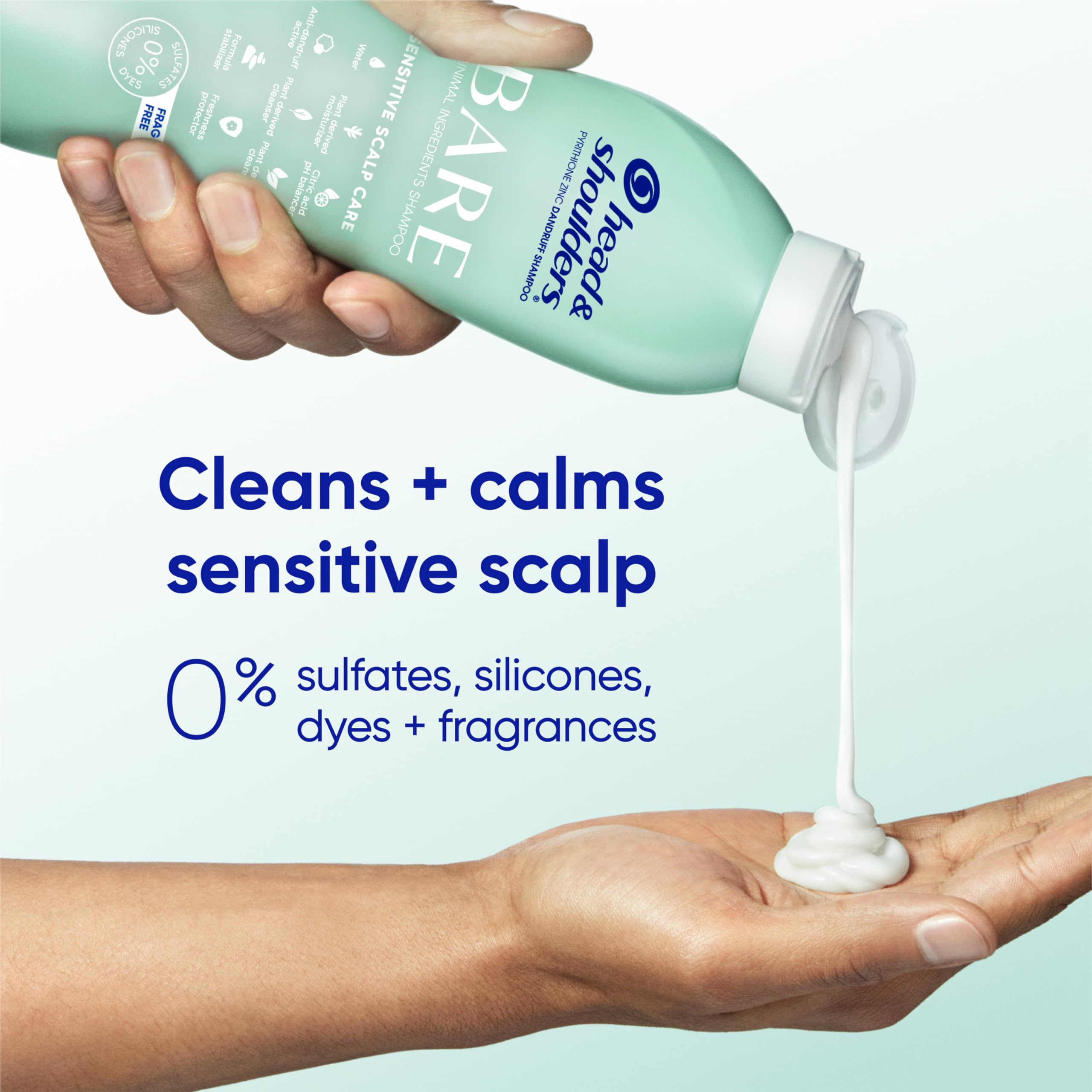 Head & Shoulders BARE twin pack back view showing recyclable packaging