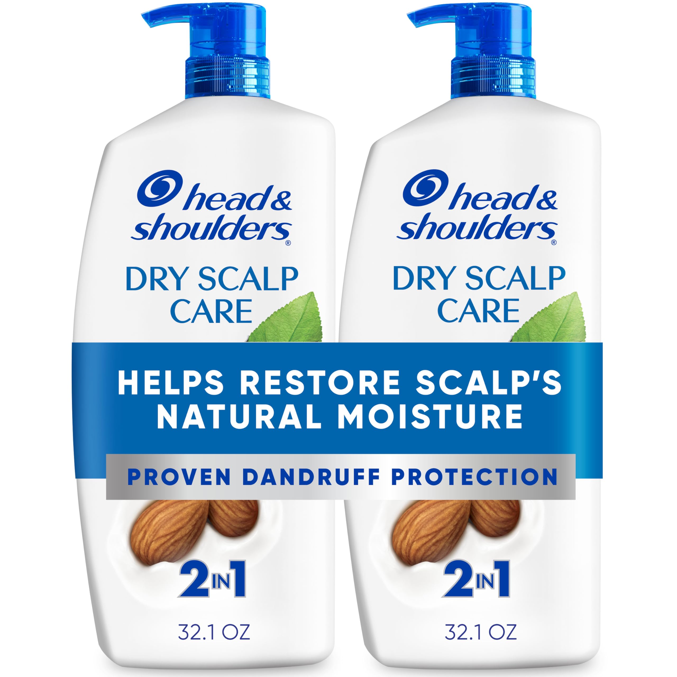 Head & Shoulders dry scalp care bottle pour for easy daily use.
