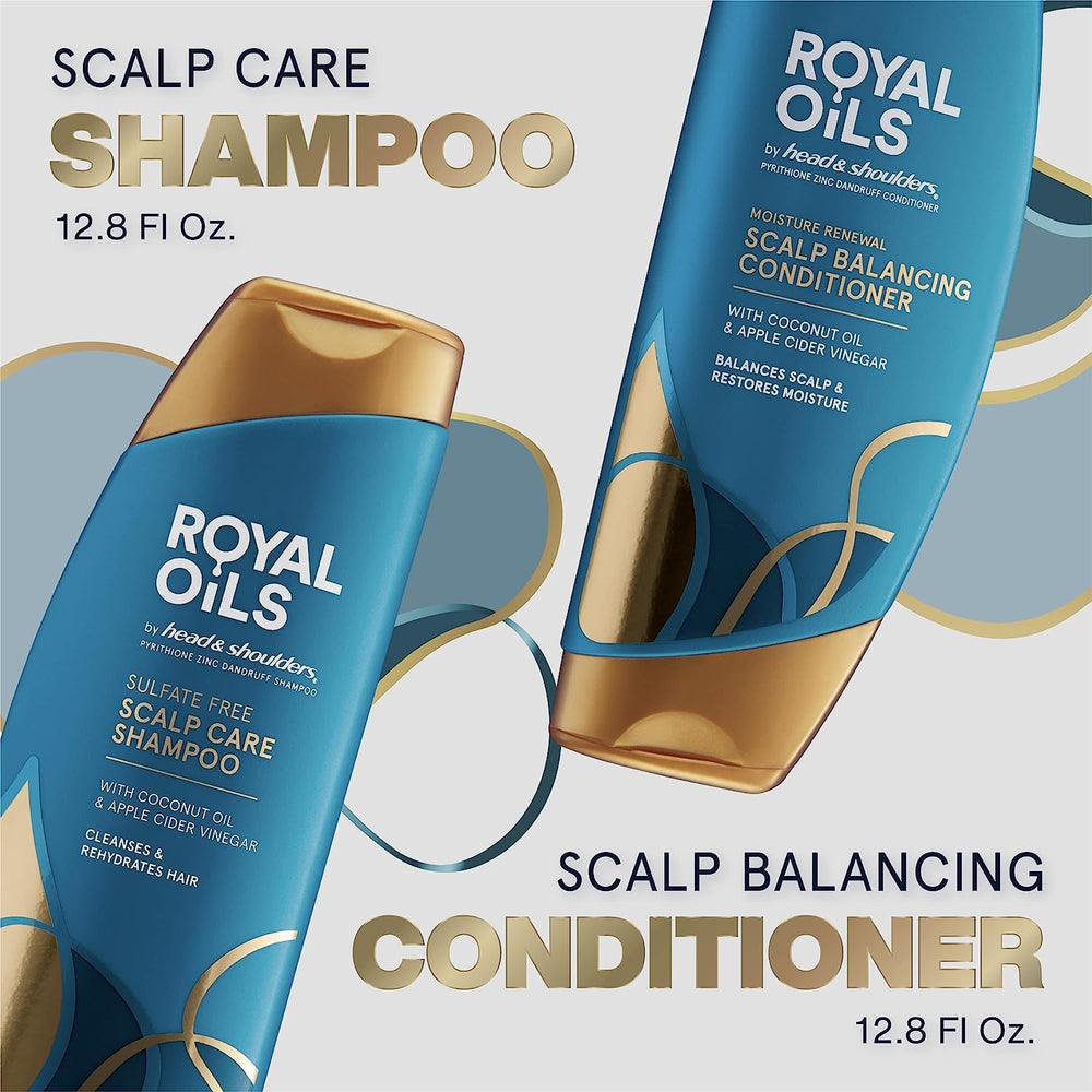 Head & Shoulders Royal Oils Conditioner pour demonstrates creamy texture for hydration.