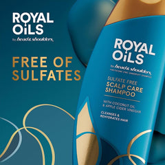 Head & Shoulders Royal Oils bottle features apple cider vinegar for scalp balance.
