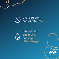 Head & Shoulders Royal Oils Shampoo closeup bottle showcases sulfate-free formula for curls.