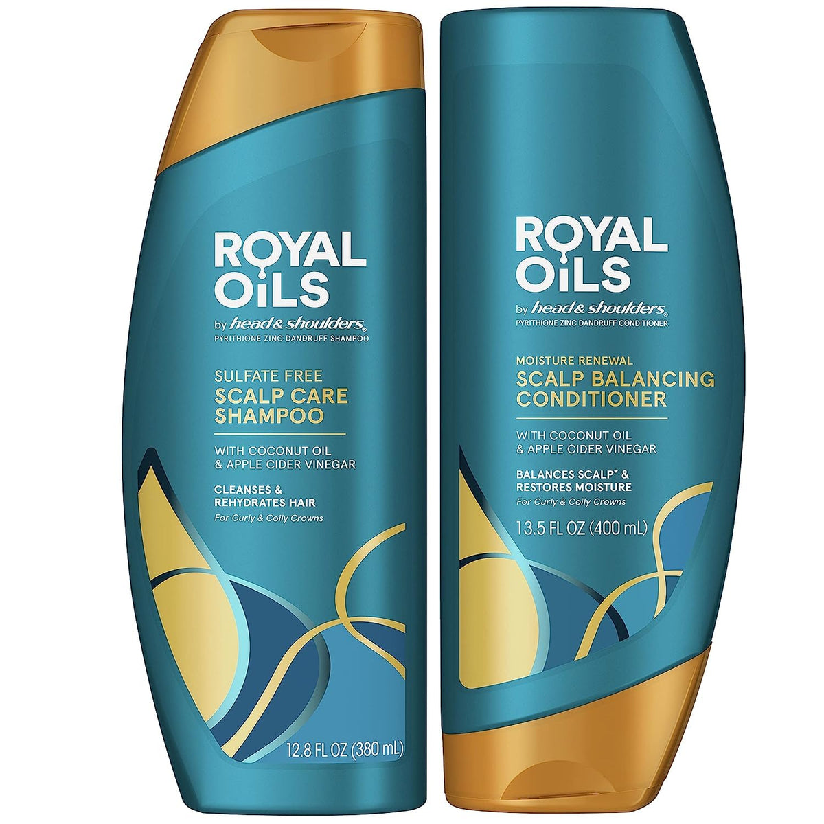 Head & Shoulders Royal Oils Shampoo pour highlighting rich lather for scalp moisture.