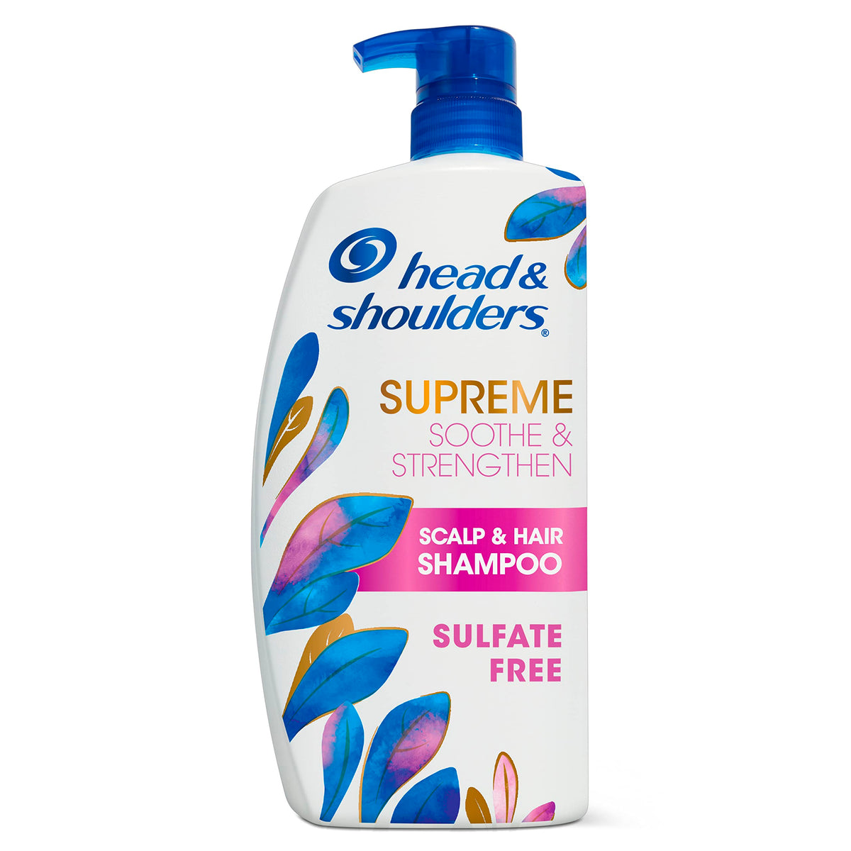 Head & Shoulders Supreme bottle with rose-argan formula for scalp health.