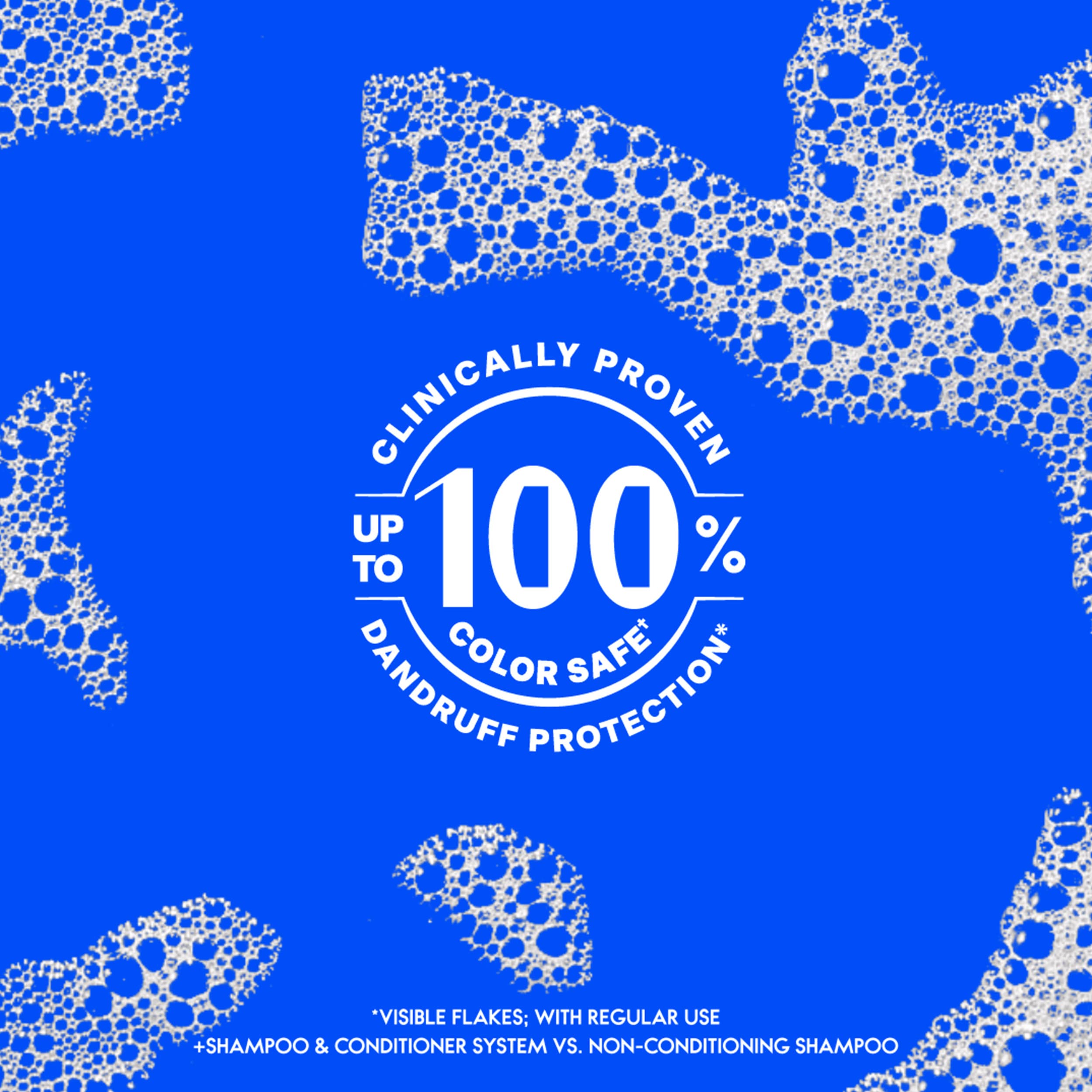 Head & Shoulders dandruff shield graphic illustrating protection against flakes.