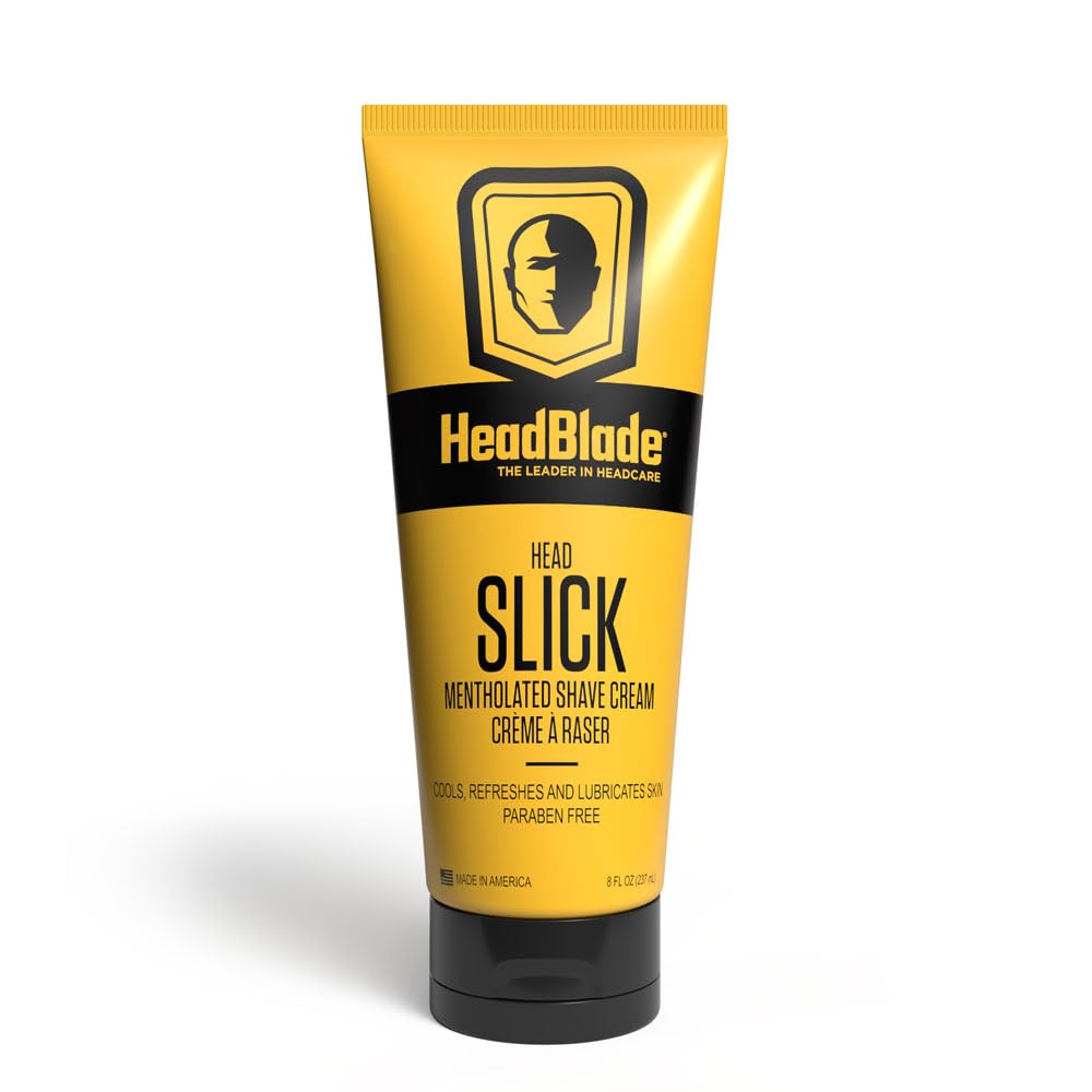 HeadBlade HeadSlick 8 oz bottle for a smooth scalp shave and easy application.