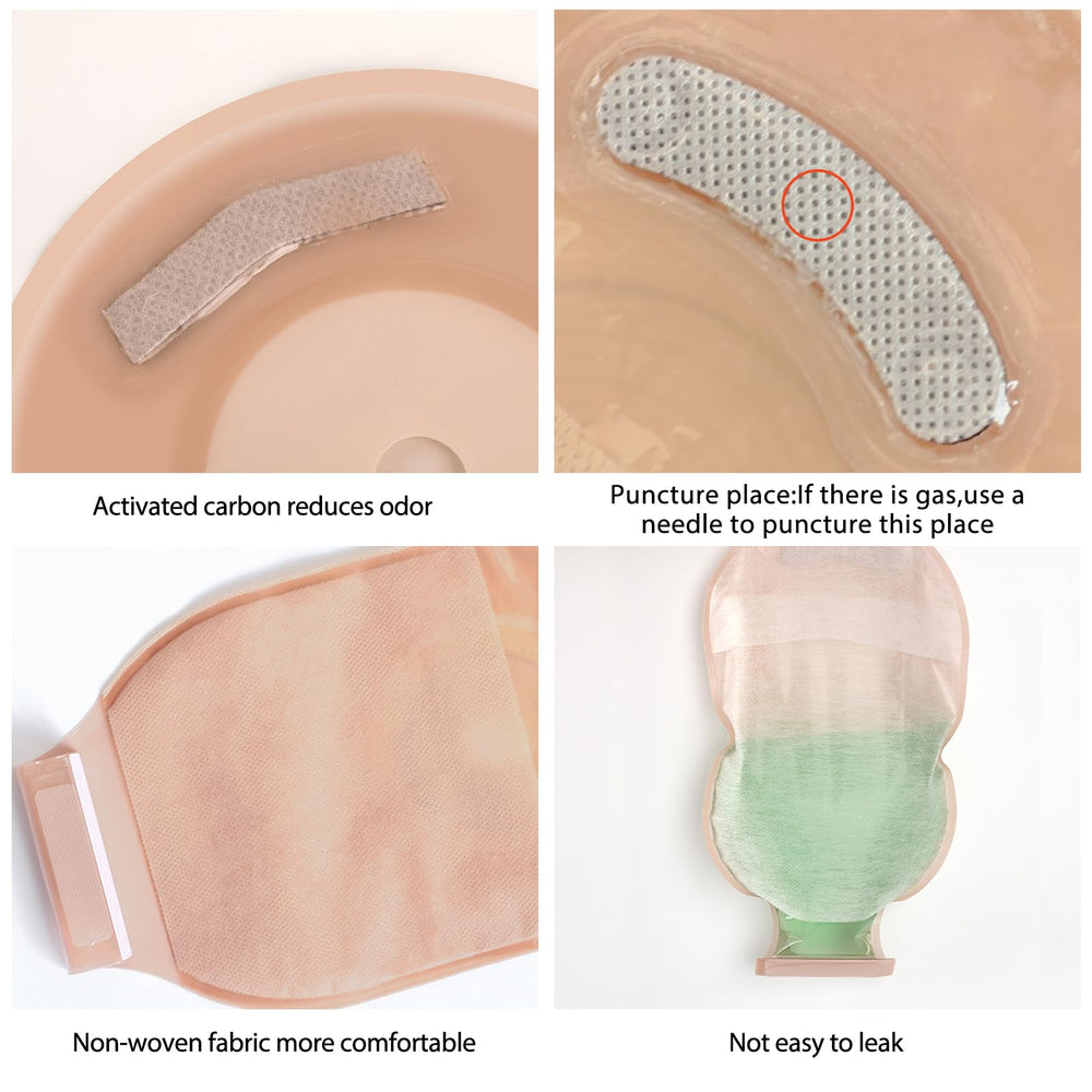 Heagimed ostomy bag with multi-layer sealing technology.