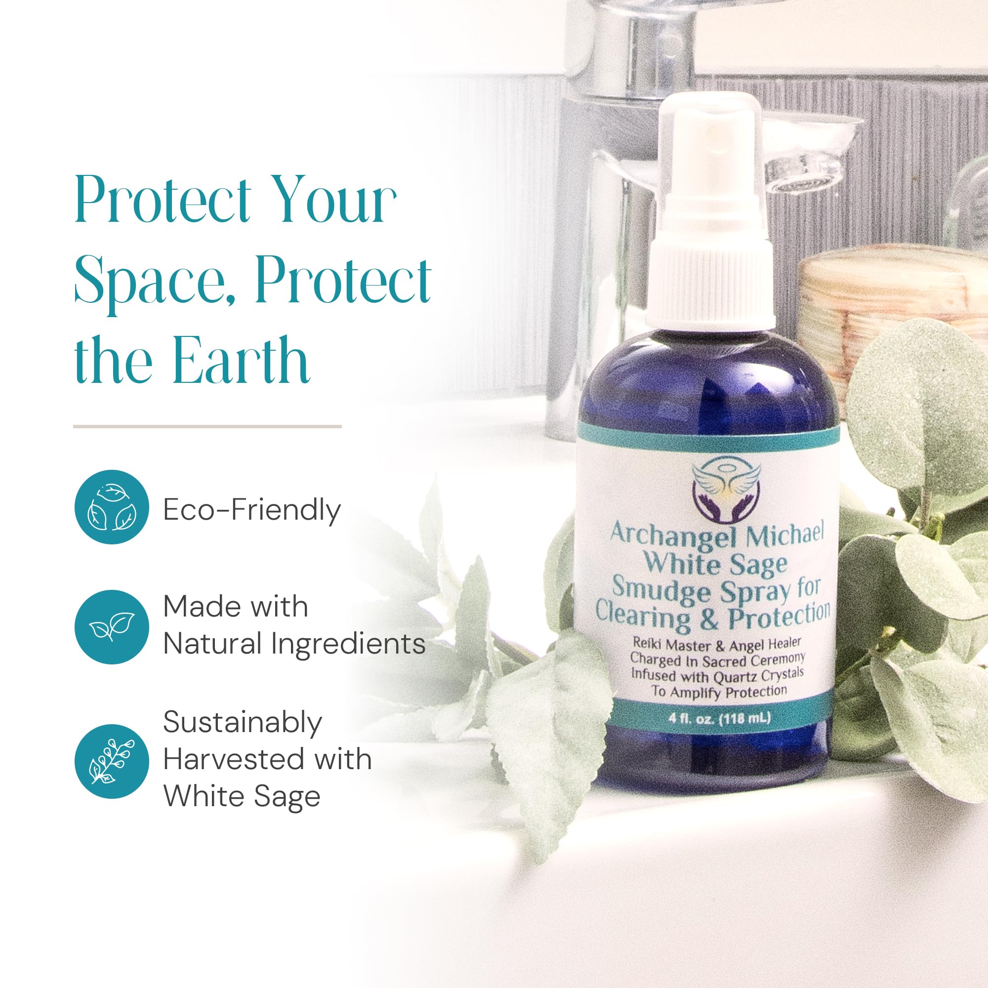 Heal The Masses White Sage Spray Reiki-charged to enhance energy