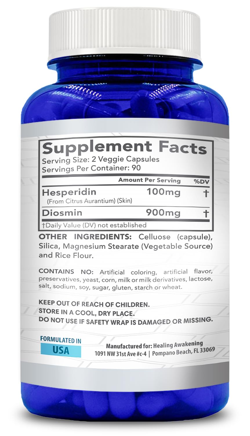 Healing Awakening Hesperidin Plus capsules positioned for convenient use