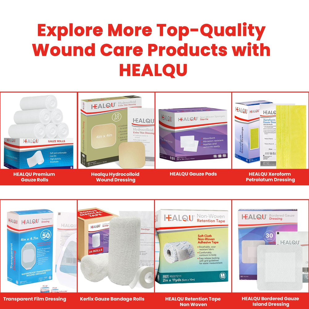 Healqu hospital-grade gauze pads for professionals.