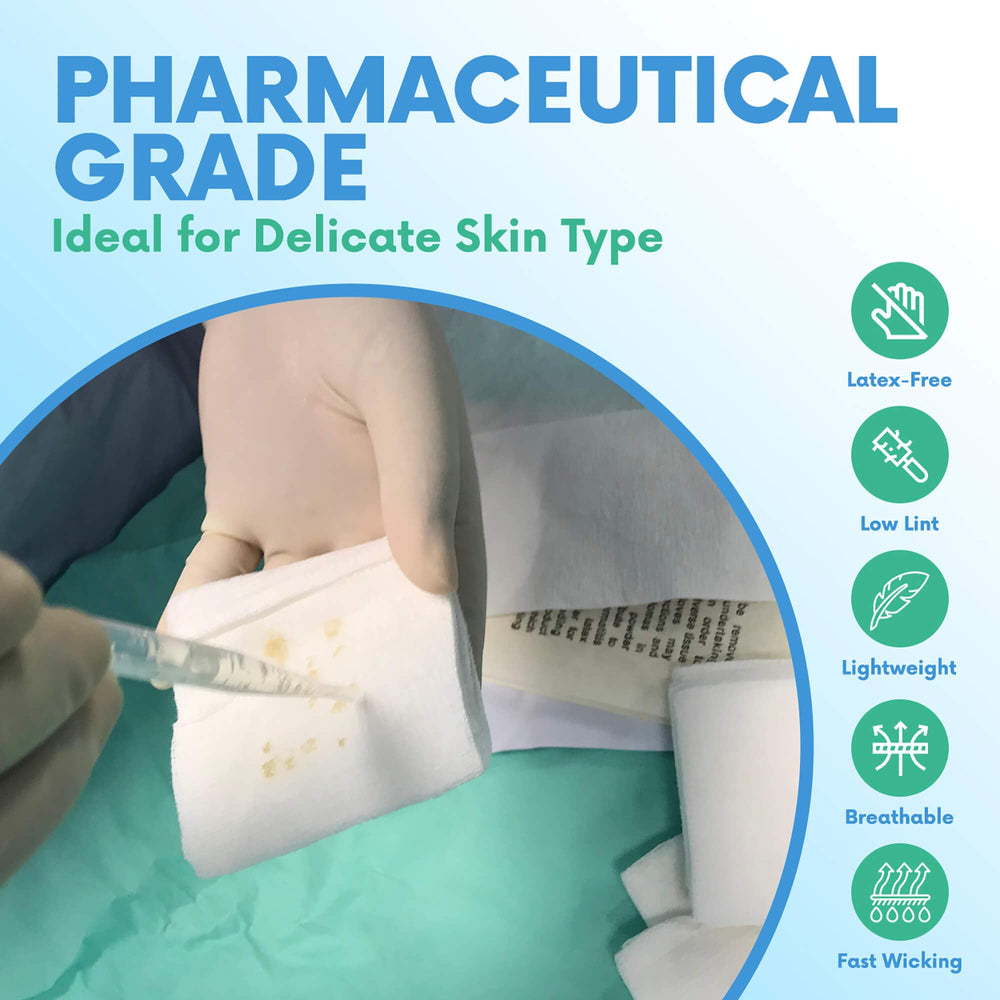 HEALQU individually wrapped gauze pads maintain sterility until use.