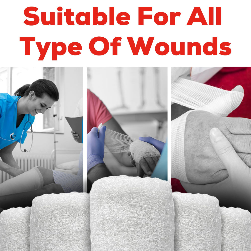 Healqu extra absorbent 6-ply cotton kerlix for reliable wound care support.