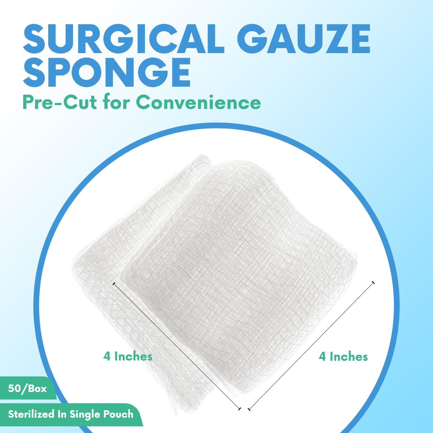 HEALQU gauze pads gentle on skin for painless dressing changes.
