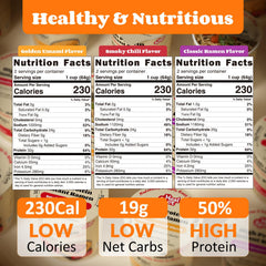 Healspot high-protein ramen golden-chicken-broth close-up shows rich flavor in minutes.