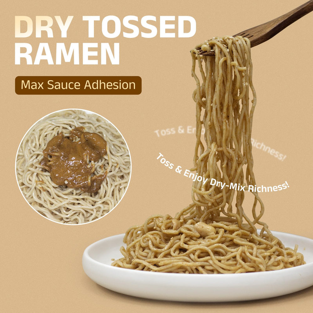 Finished HealSpot ramen bowl with sesame sauce, protein-packed and satisfying