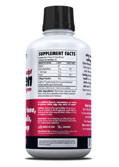 AminoSculpt tart cherry bottle beside fresh fruit, appealing taste