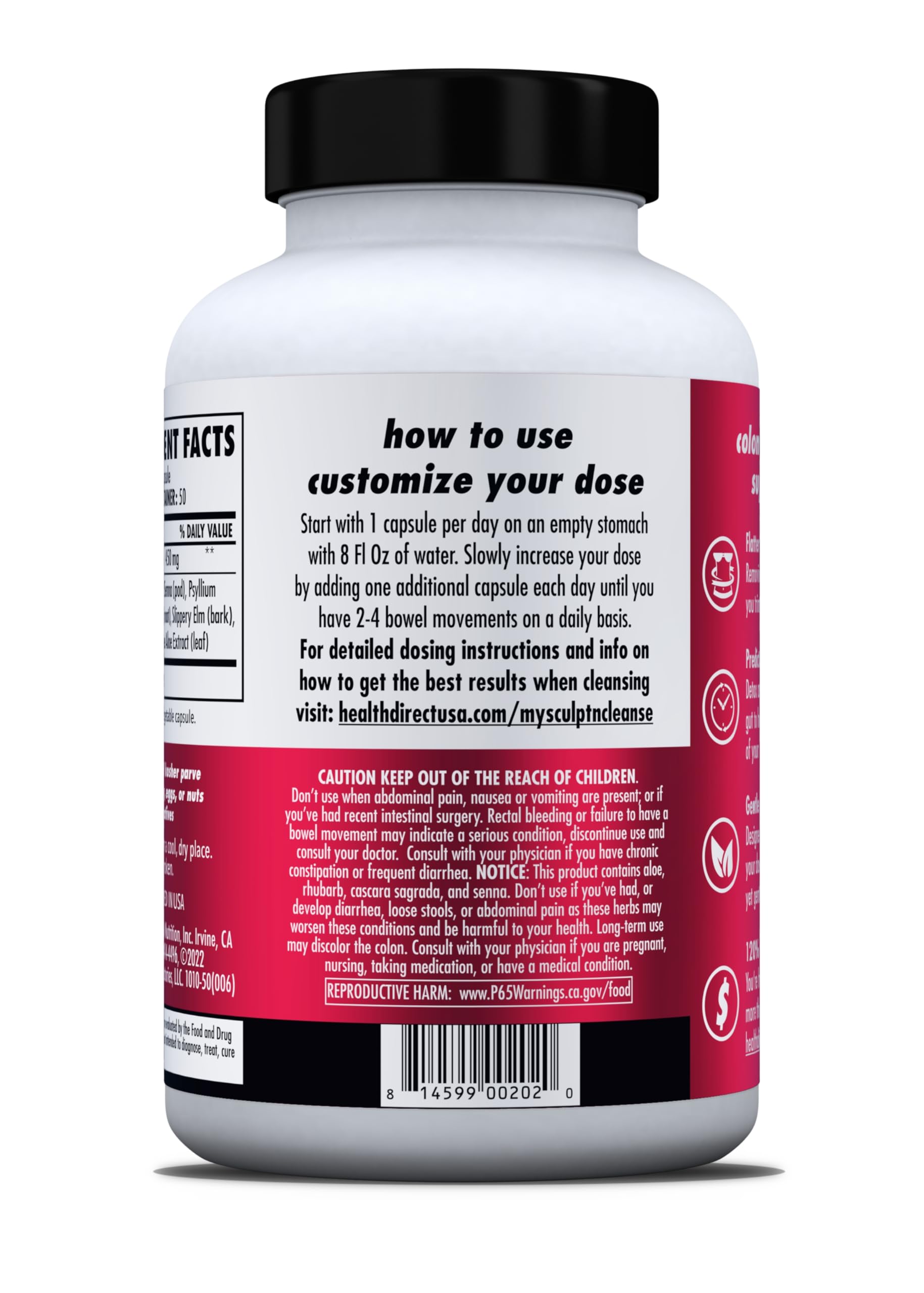 Capsules next to water illustrating easy daily intake