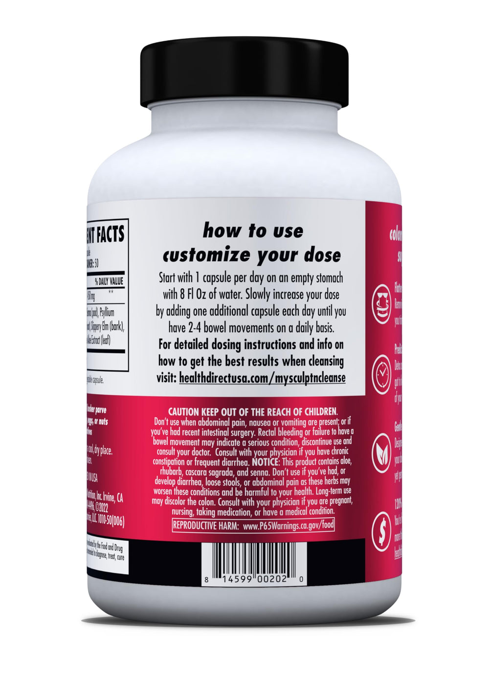 Capsules next to water illustrating easy daily intake