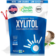 Health Garden Birch Xylitol bag 40 oz ready for 1:1 sugar replacement in recipes.