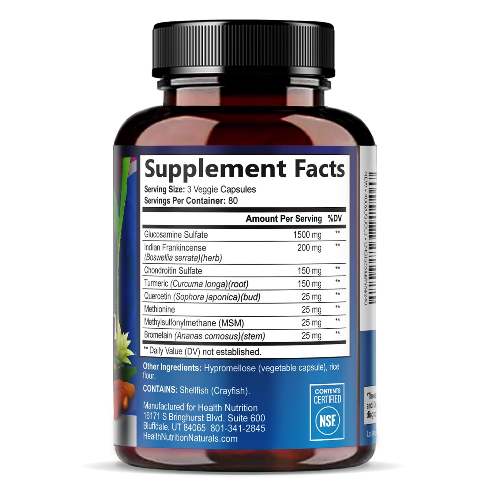 Easy pour bottle top for daily dosing with Health Nutrition Naturals capsule bottle.