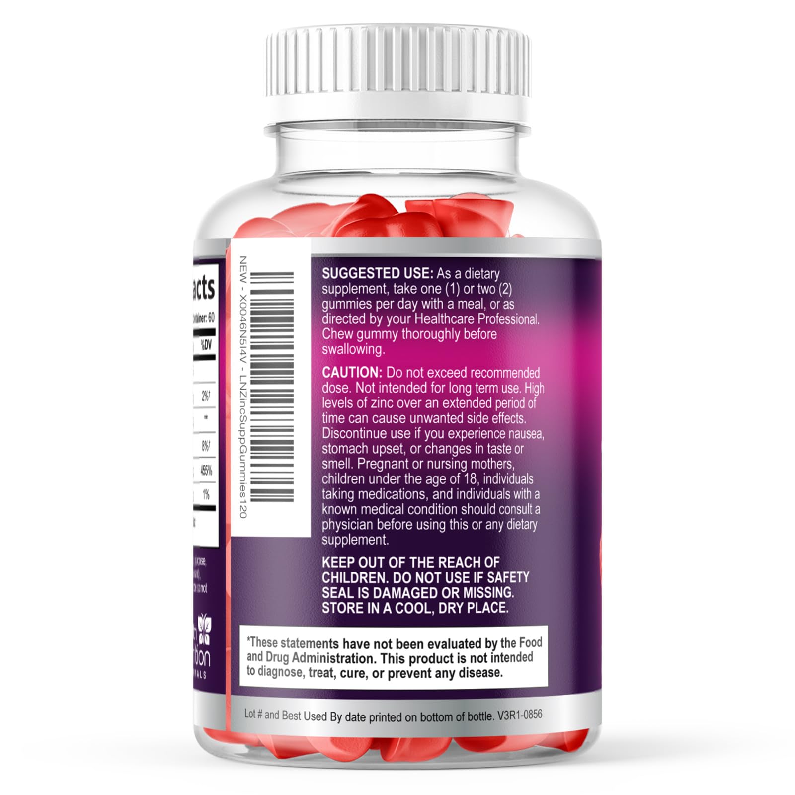 Health Nutrition Naturals zinc gummies enjoyed by adults as a tasty chew