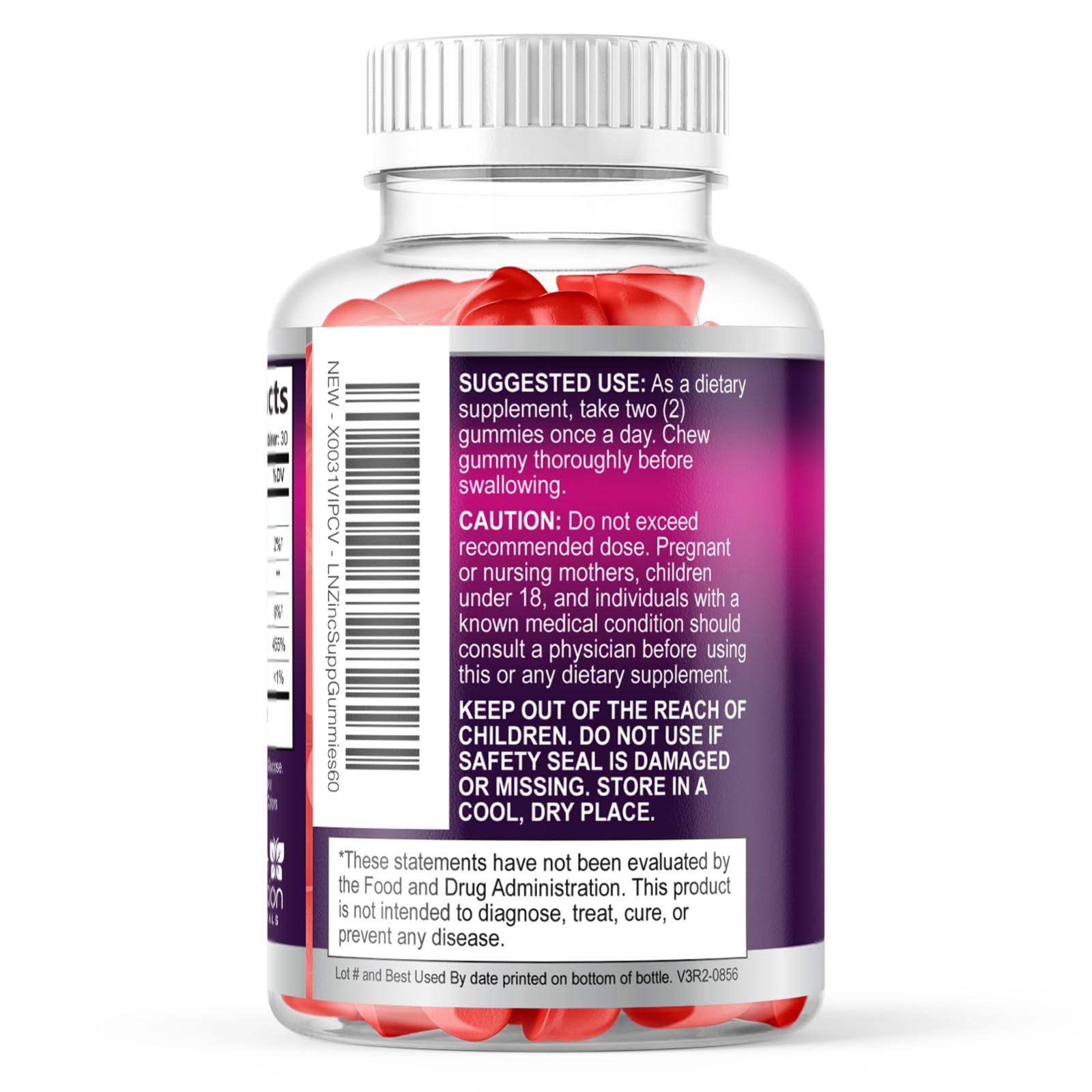 Health Nutrition Naturals Zinc Gummies bone support imagery