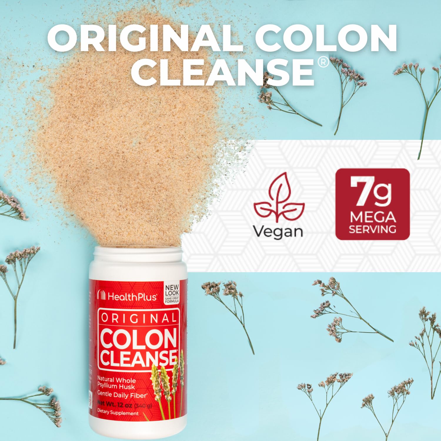 Health Plus Colon Cleanse packaging and logo showcased for brand recognition.