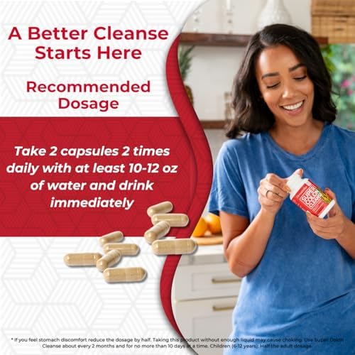Health Plus Super Colon Cleanse capsules with papaya leaf and rosehips