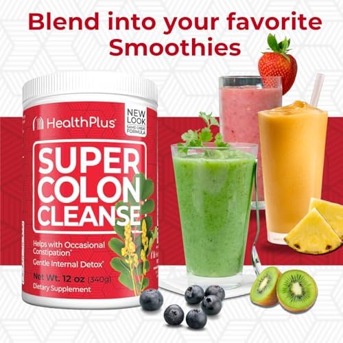 Health Plus Super Colon Cleanse packaging on shelf conveys accessible wellness.