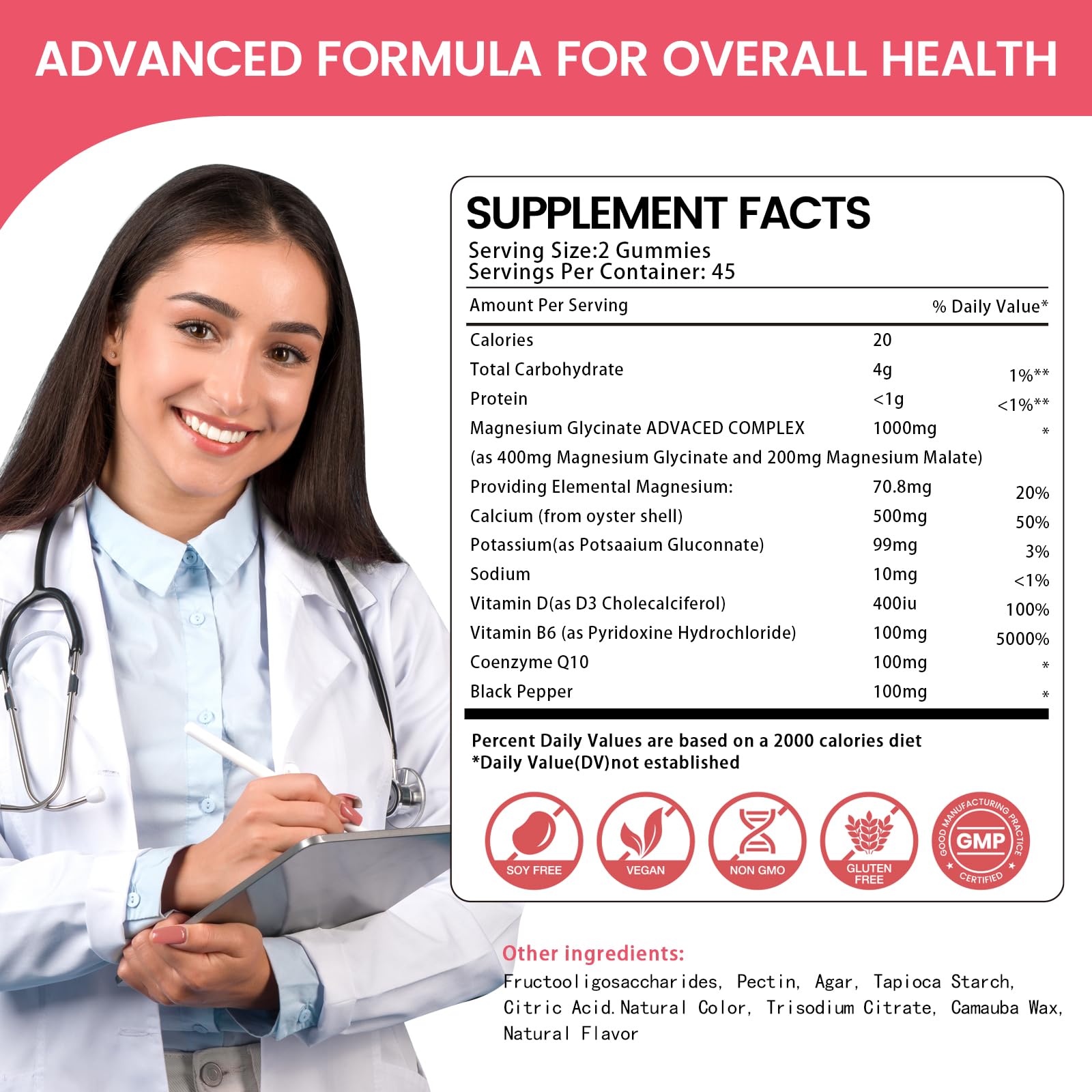 Health4All bottle showing potassium and magnesium blend for nerves.