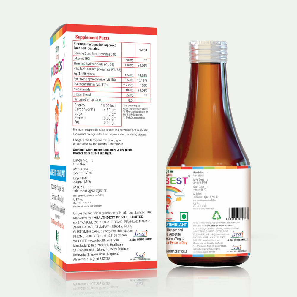 HealthBest Kidbest pineapple flavor symbol signals pleasant taste