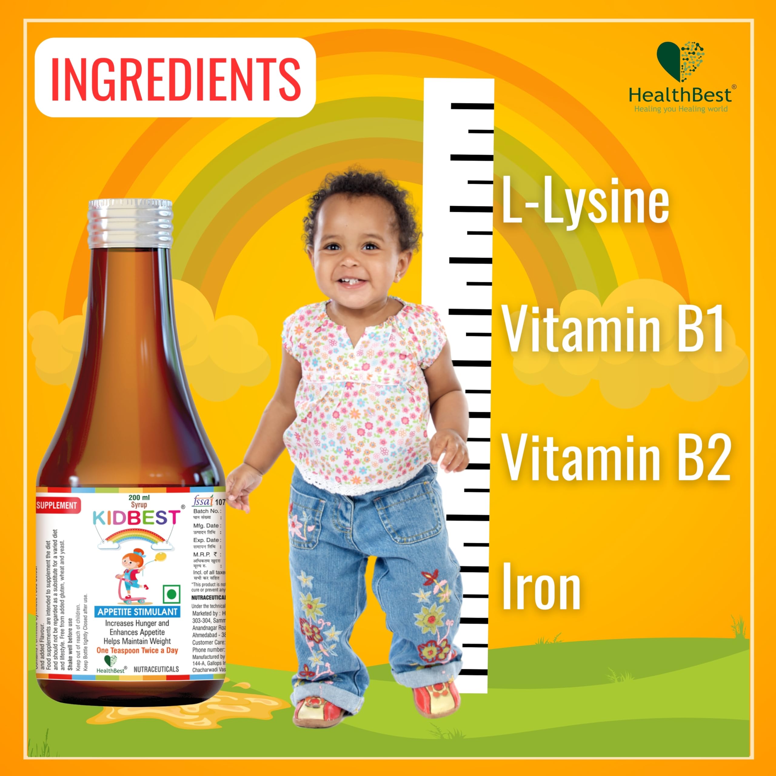 HealthBest Kidbest measuring spoon ready for daily servings