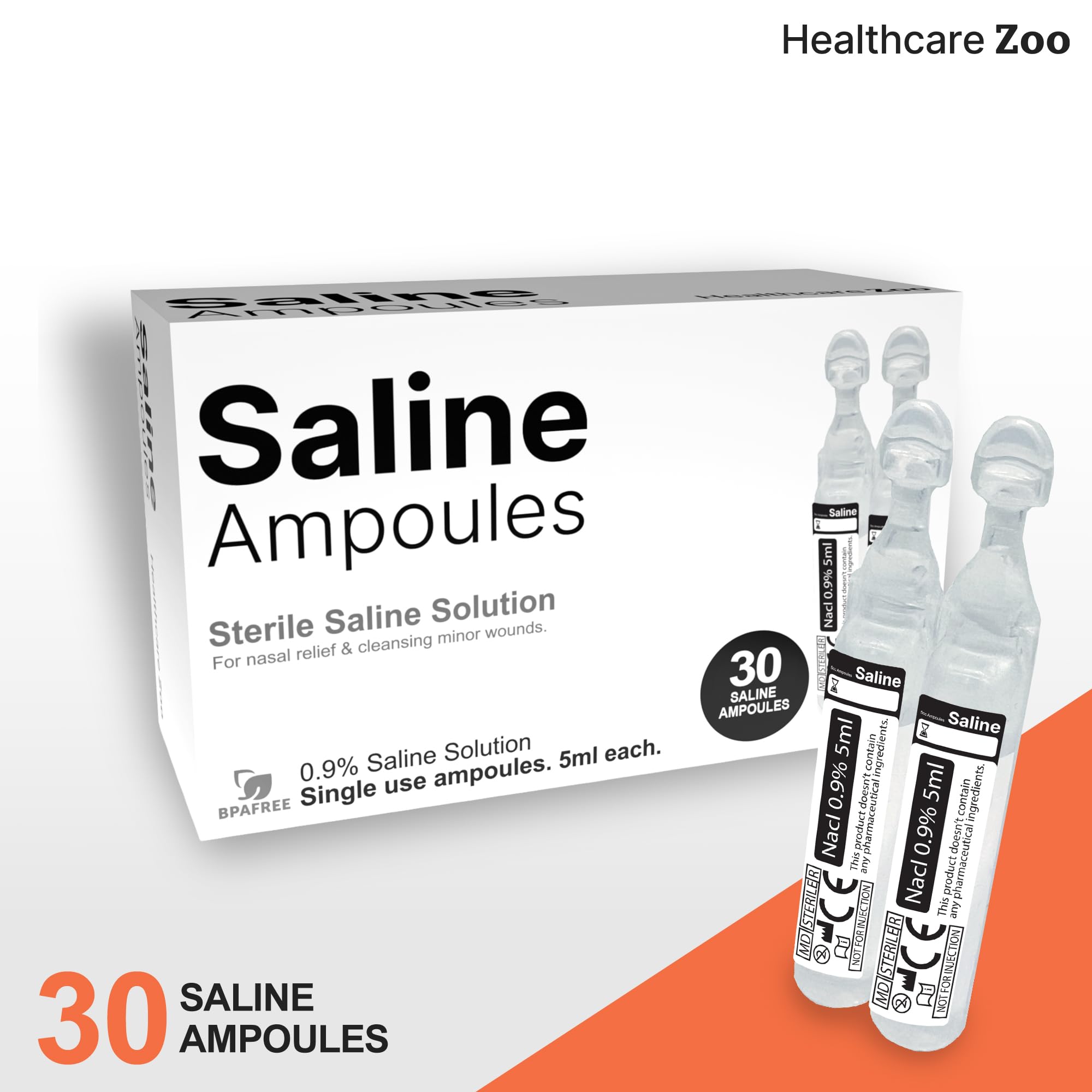 Healthcare Zoo wound cleansing ampoule used on minor injuries.