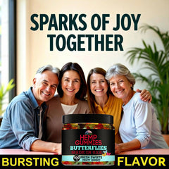 Healthergize gummies with bright fruity flavors close-up