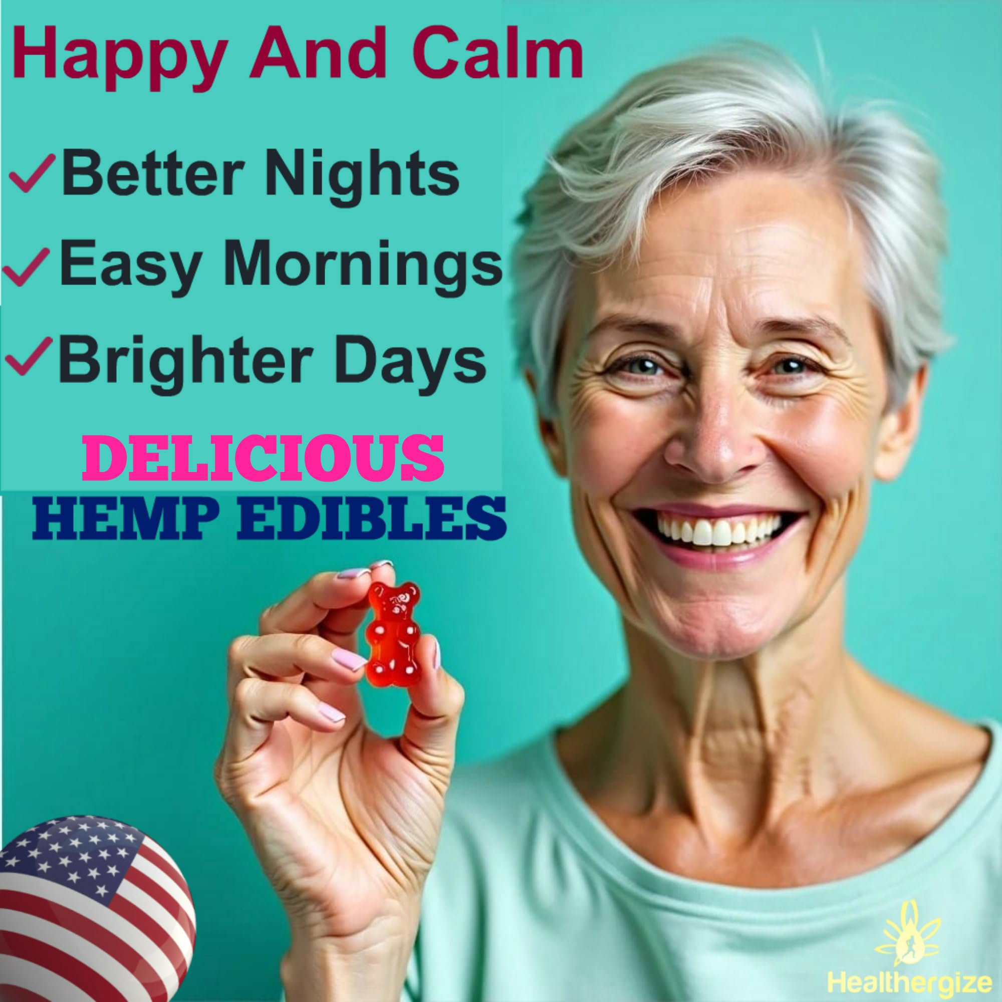 Healthergize hemp gummies fruity flavors variety for tasty snacking