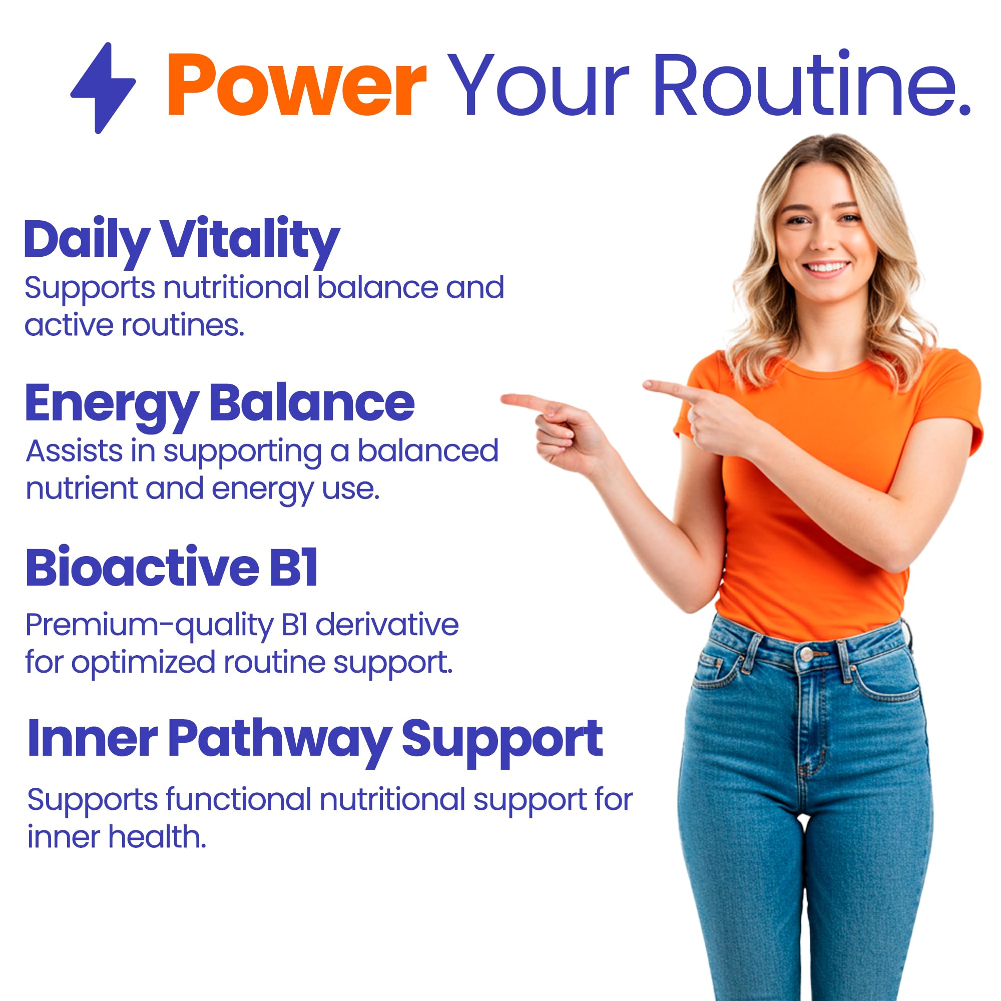 Healthfare Benfotiamine 300mg capsules beside lifestyle items emphasizing daily use