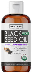 Healths Harmony black seed oil bottle for daily use in your wellness routine.