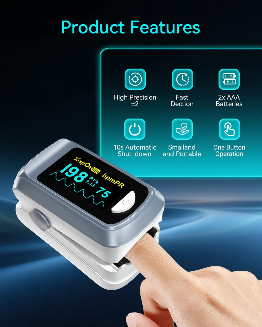 HealthTree with detachable lanyard lets you monitor oxygen during activities.