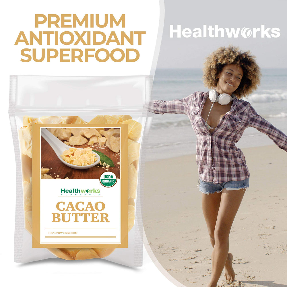 Healthworks Cacao Butter dessert application demonstrates rich, sugar-free chocolate base.
