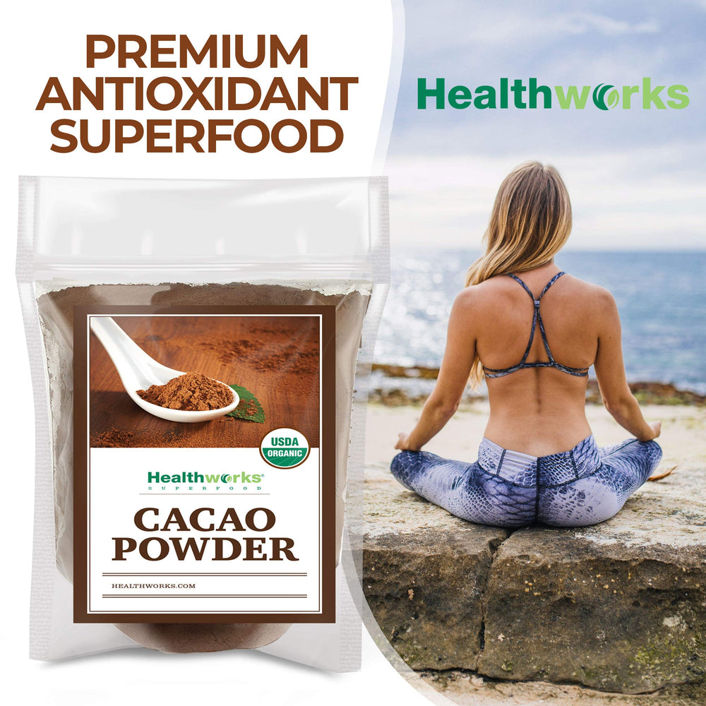 Healthworks Cacao Powder perfect for brownies and other desserts.