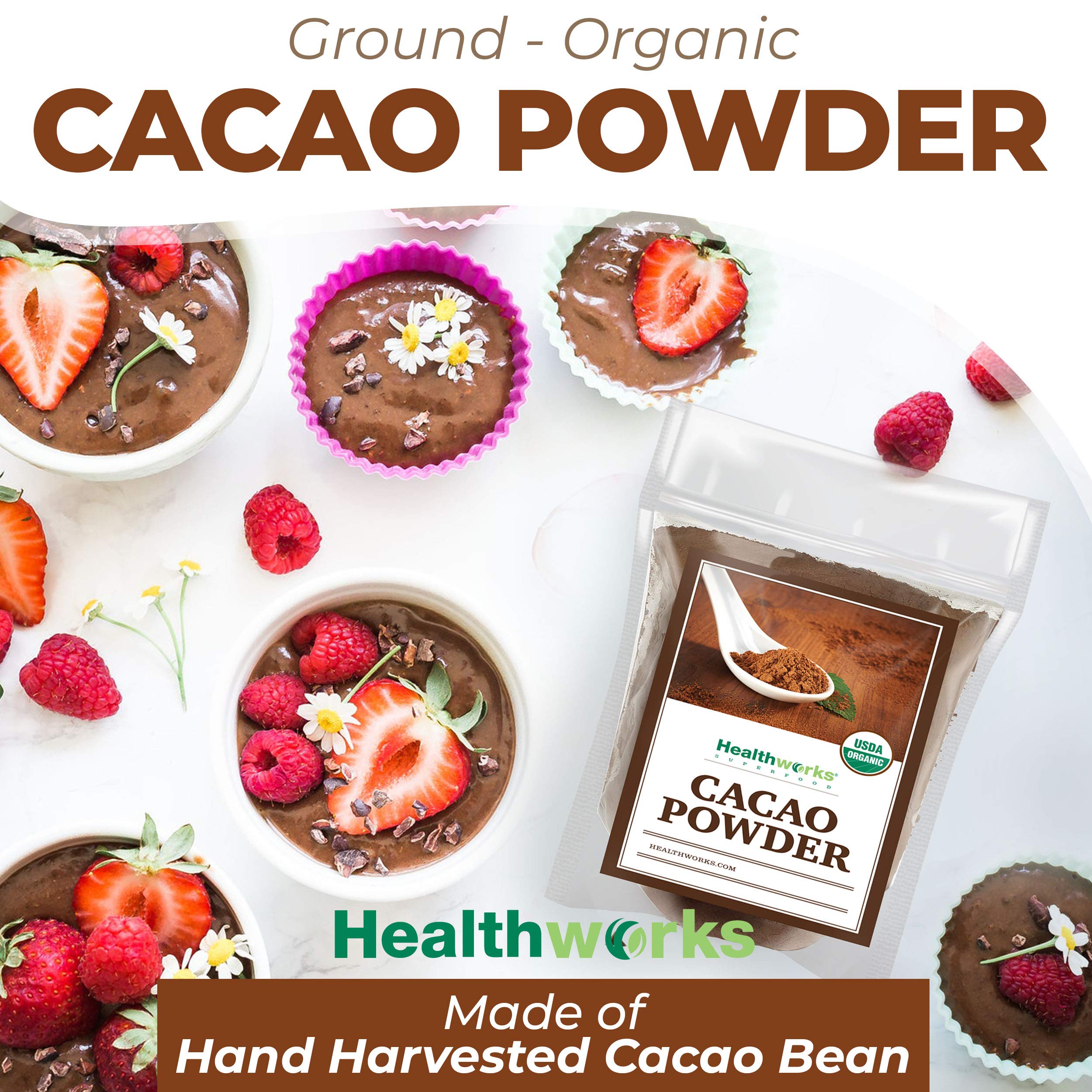 Healthworks Cacao Powder in brownies being baked on a tray.