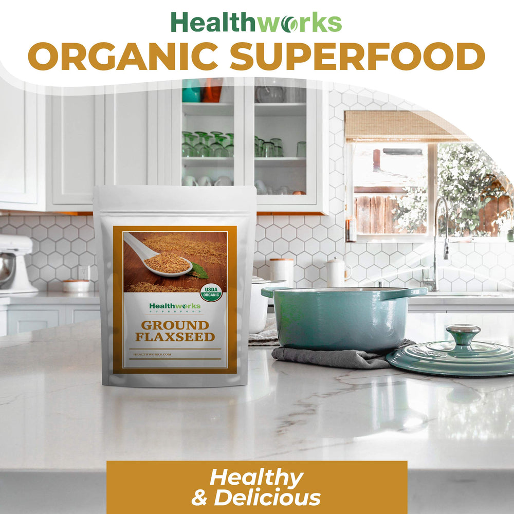 Healthworks Flax Seed Organic Powder for baking and daily recipes.