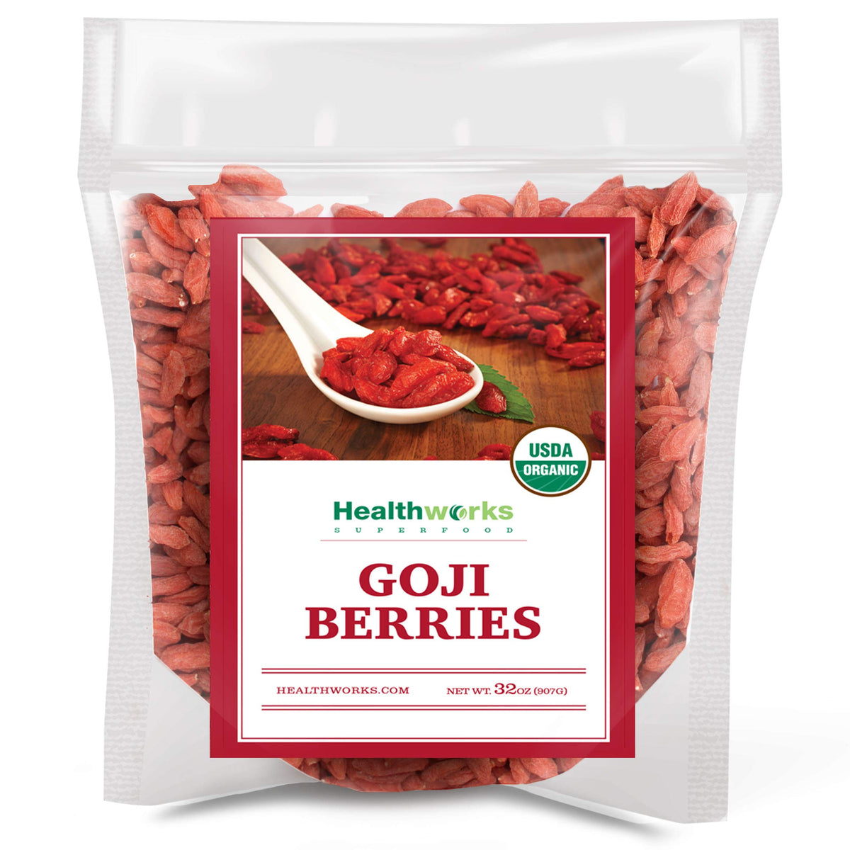Healthworks Goji Berries in a bright bowl for easy snacking and smoothie boosts.