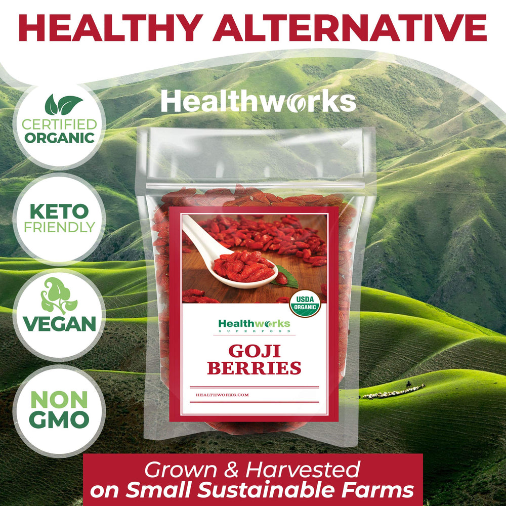 Healthworks Goji Berries in trail mix for a satisfying crunch and energy.