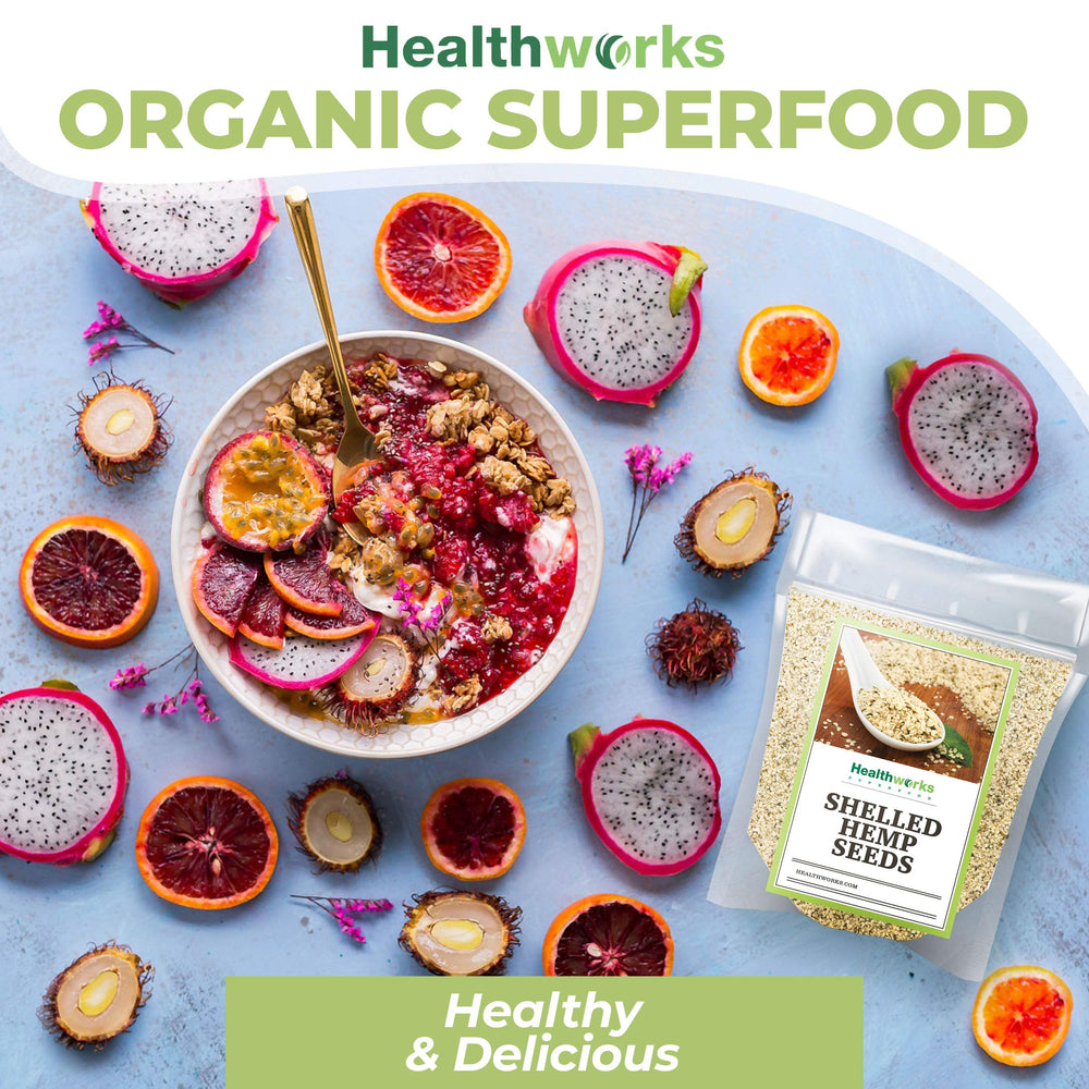 Baked goods enriched with Healthworks seeds for crunch.
