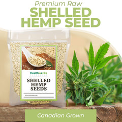 Ground Healthworks hemp seeds added to a meal bowl.