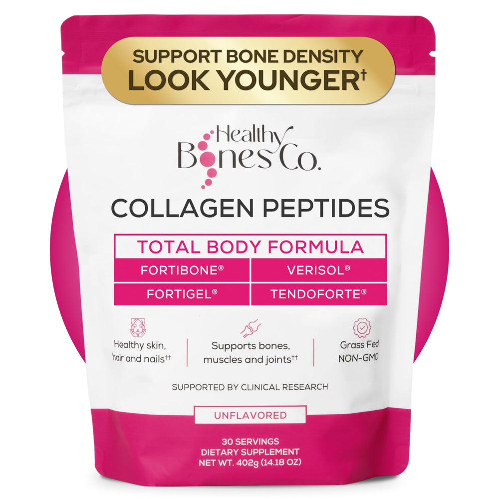 Healthy Bones Co Fortibone bottle close-up for bone support