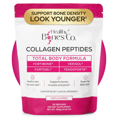 Healthy Bones Co Fortibone bottle close-up for bone support