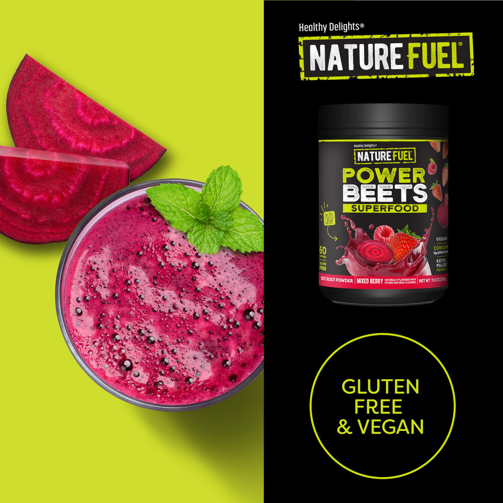 Healthy Delights Power Beets Powder Mixed Berry flavor suggests tasty, antioxidant-rich option