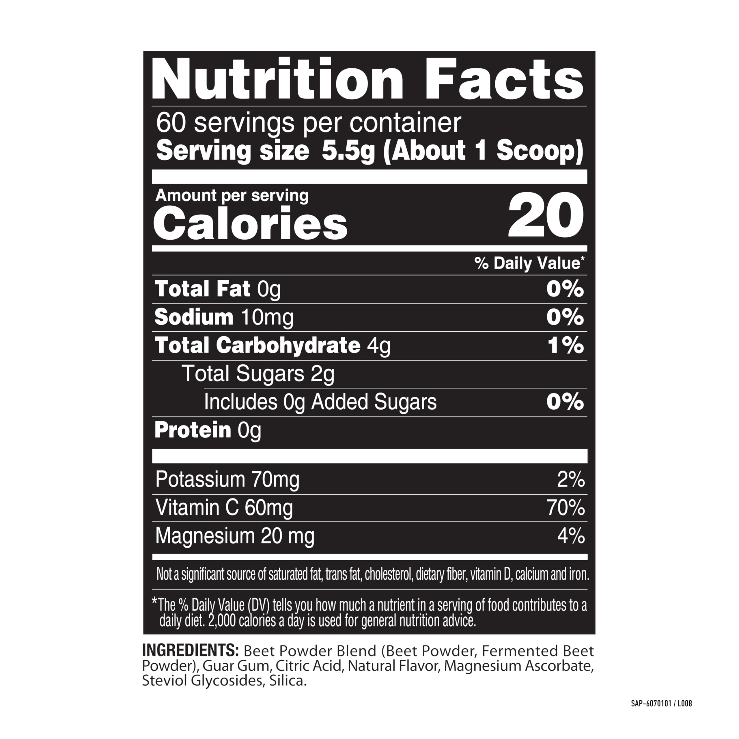 Healthy Delights Power Beets Powder ingredients image signaling nitric oxide support potential